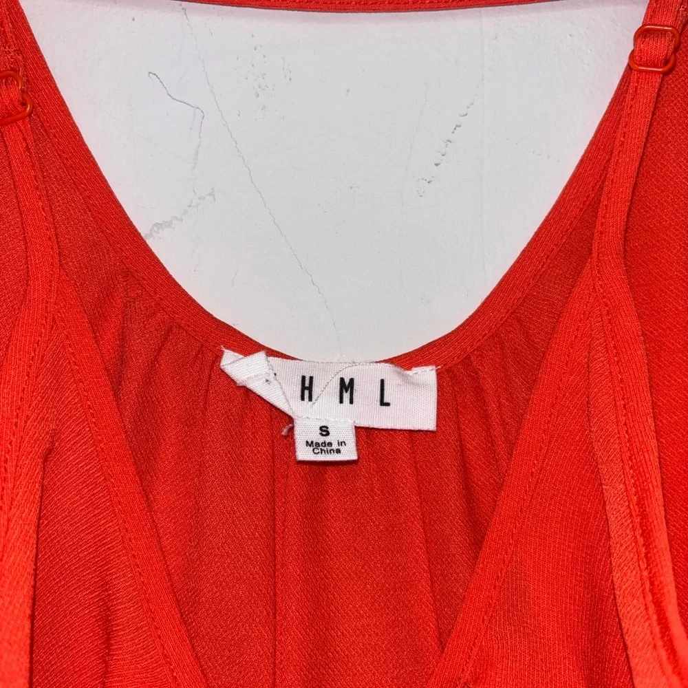 THML Boho Embroidered Sleeveless Red Top Size Small - Picture 3 of 5